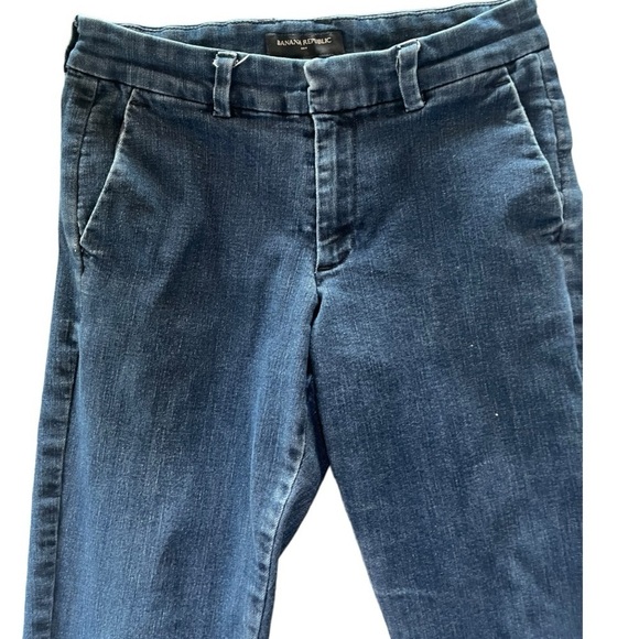 Banana Republic Trouser Jeans with Side Pickets in Dark Blue Size 25 - Picture 2 of 8